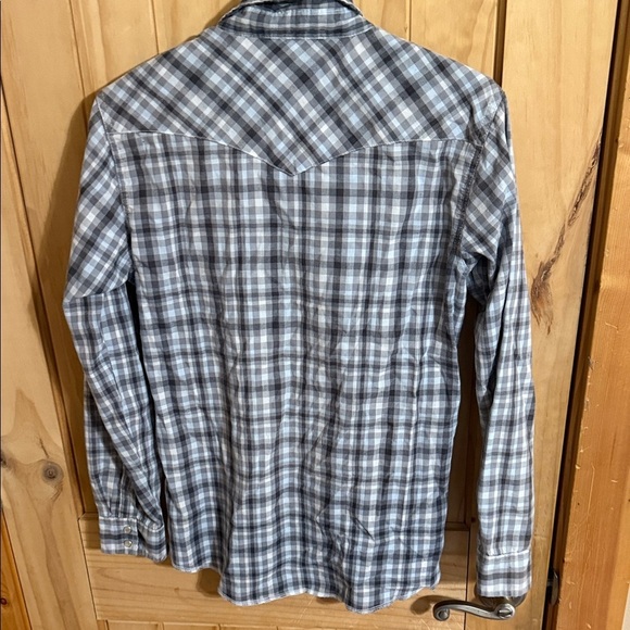 Wrangler Gray Two Tone Checkered Shirt - Picture 3 of 5